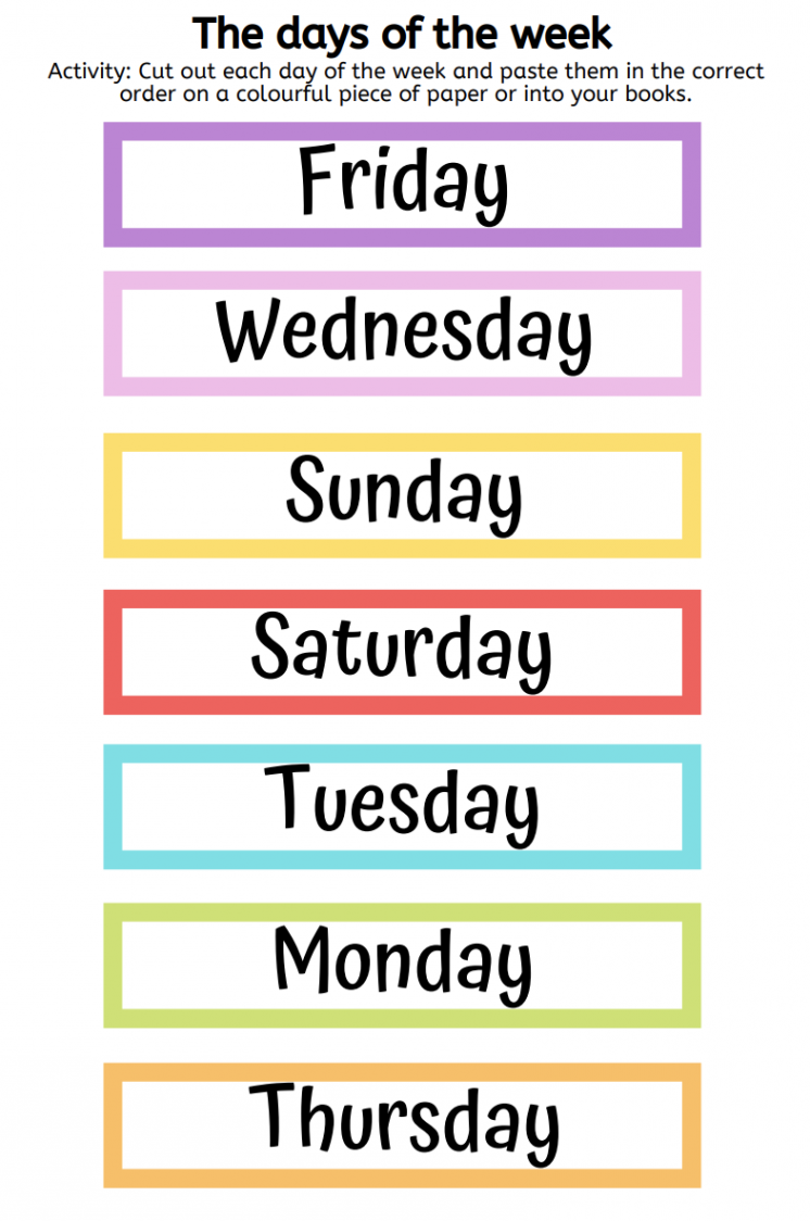 Unjumble the days of the week FREE PRINTABLE ACTIVITY  Free