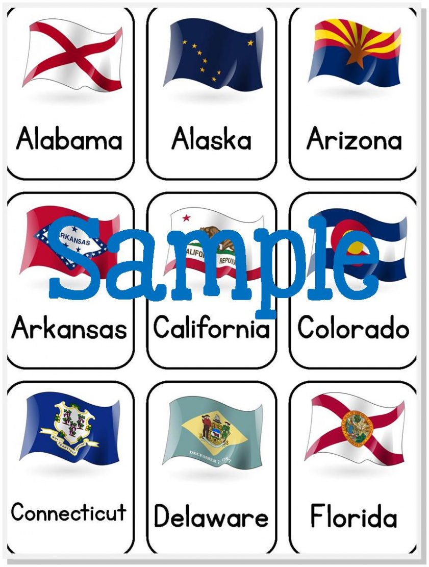 USA Geography Printable Interactive Flash Cards Downloadable PDF