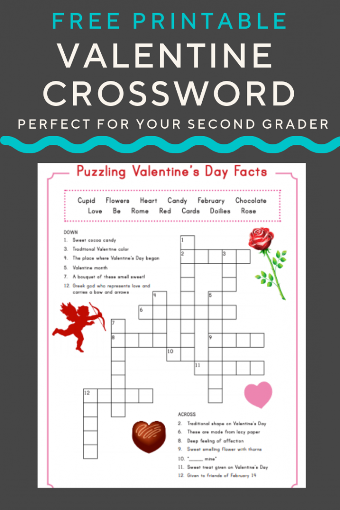 Valentine Crossword  Worksheet  Education