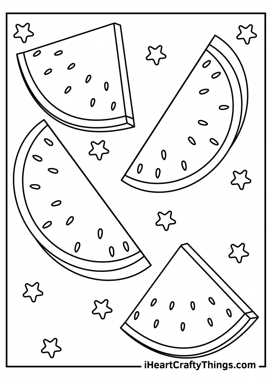 Watermelon Coloring Pages (% Free Printables)