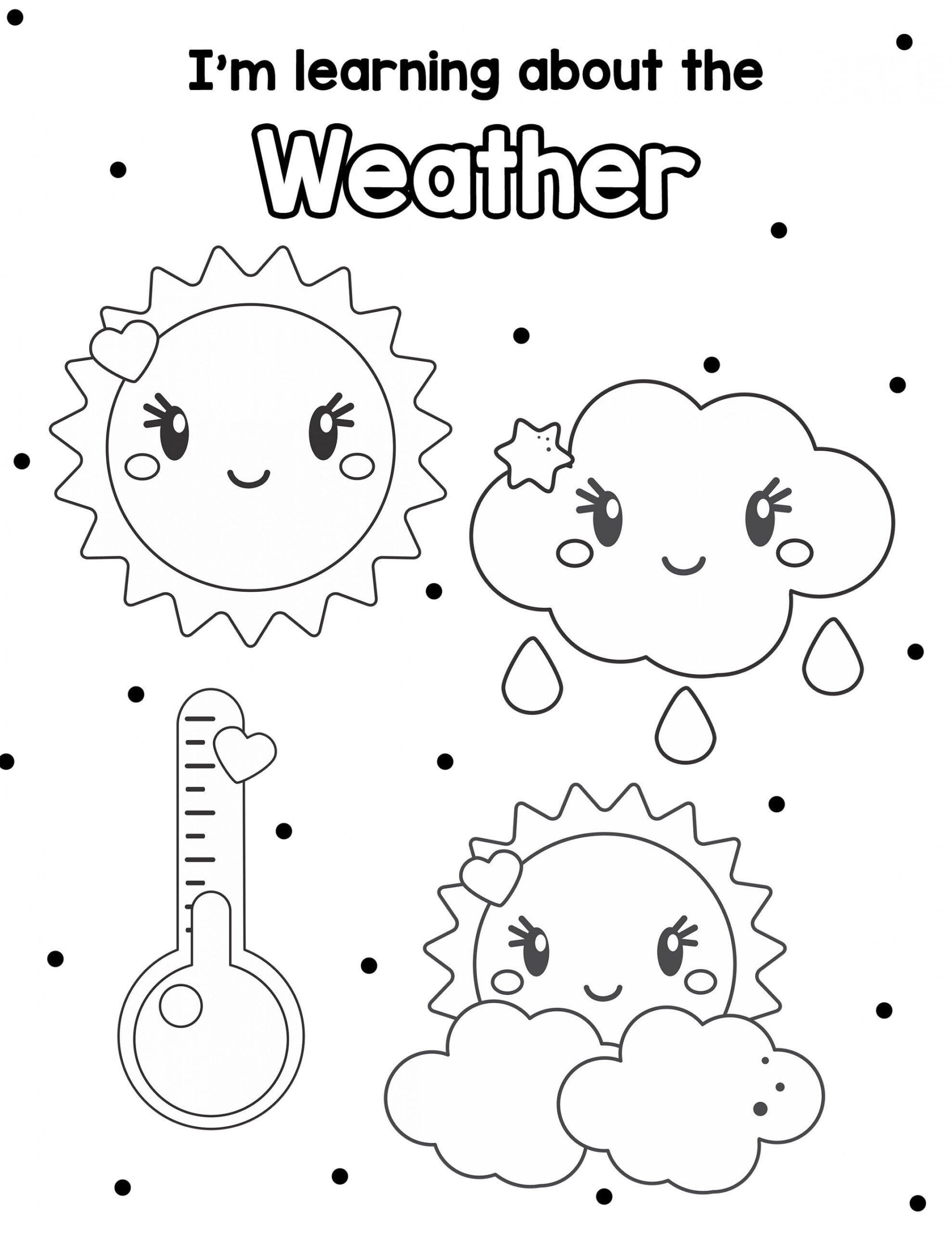 Weather Coloring Page Preschool Mothers Day Out Daycare - Etsy UK