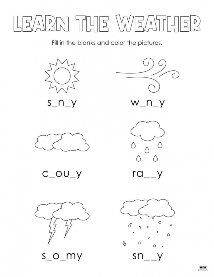 Weather Worksheets & Printables -  FREE Pages  Printabulls