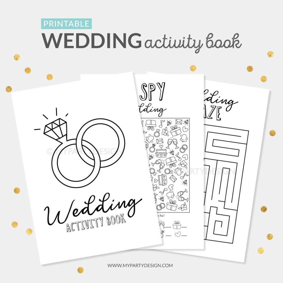 Wedding Activity Book for Kids, Printable PDF - My Party Design