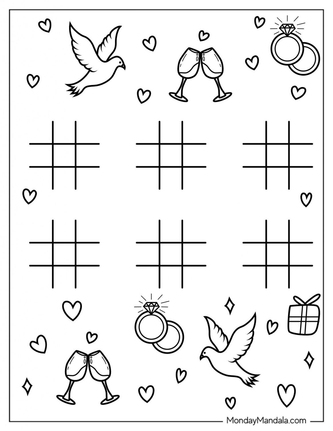 Wedding Coloring Pages (Free PDF Printables)