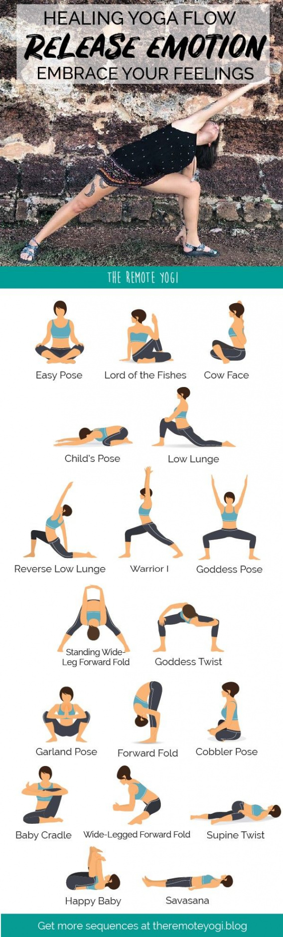 Yoga to Release Emotions – Printable Yoga PDF  Yoga postures