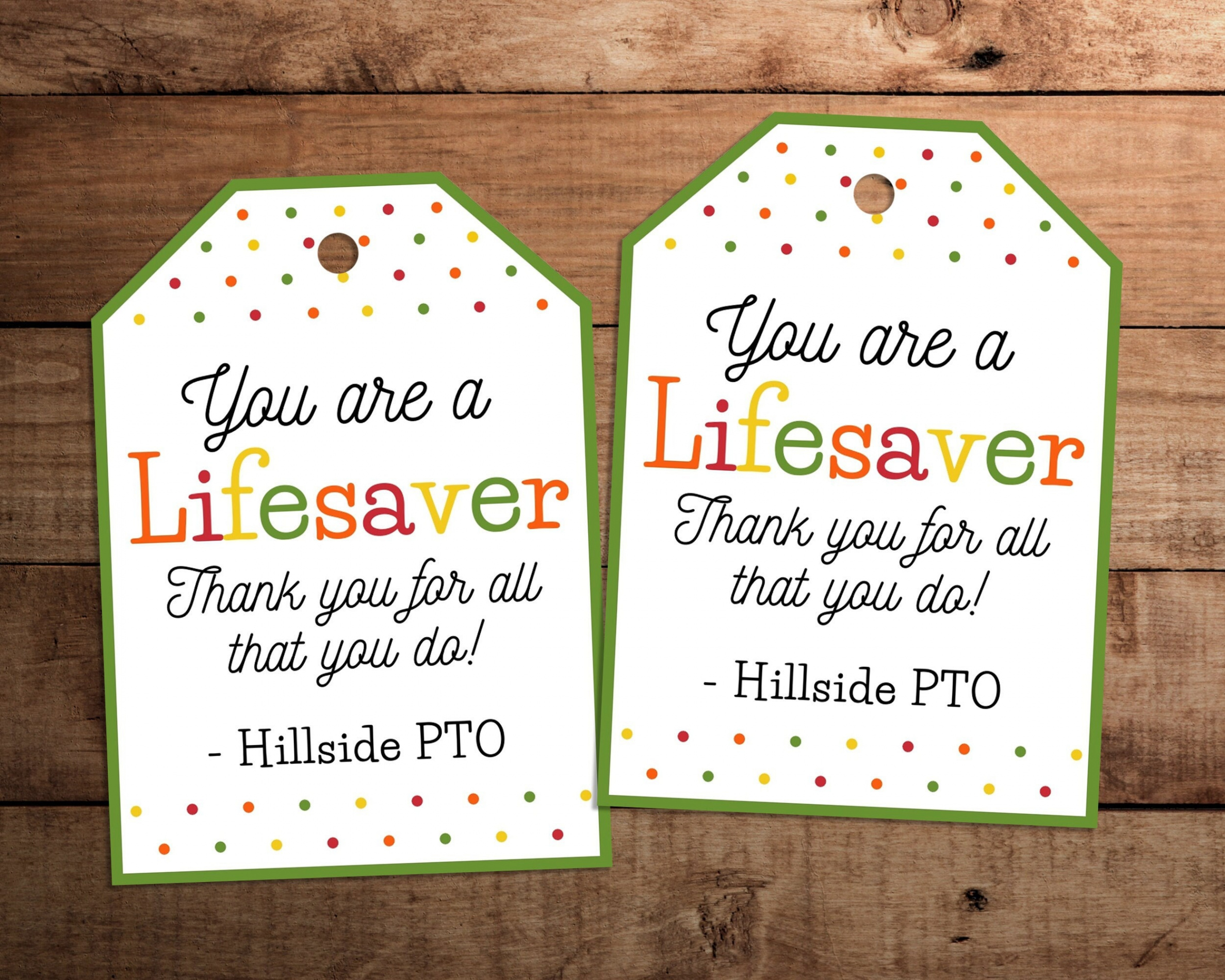 You Are a Lifesaver Gift Tag Editable Printable for Teacher - Etsy