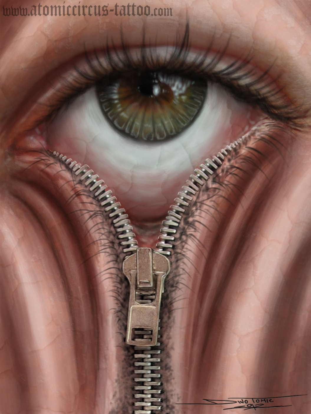 Zipper eye by AtomiccircuS on DeviantArt  Eyeball art, Eye art