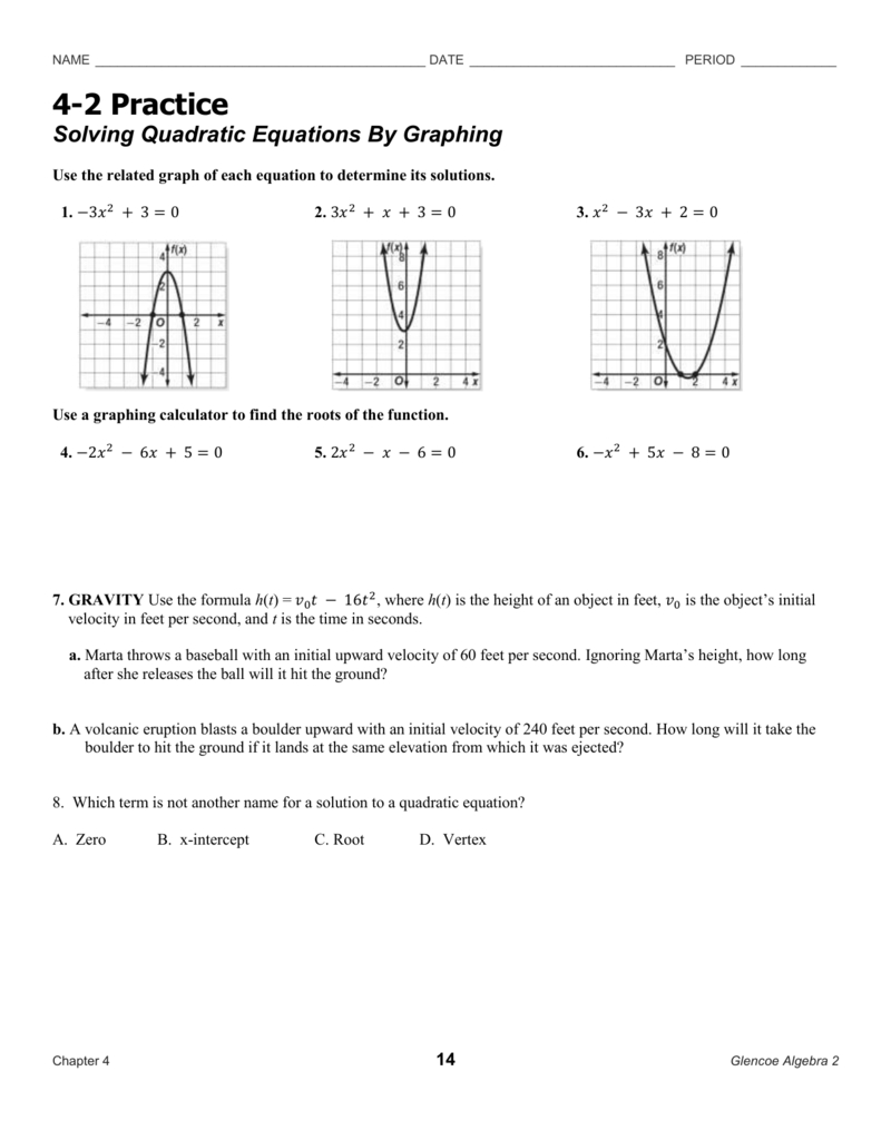 80 Printable Graphing Quadratic Review Worksheet 18