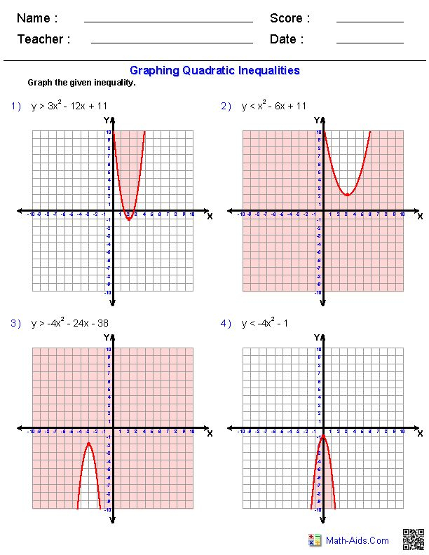 80 Printable Graphing Quadratic Review Worksheet 82