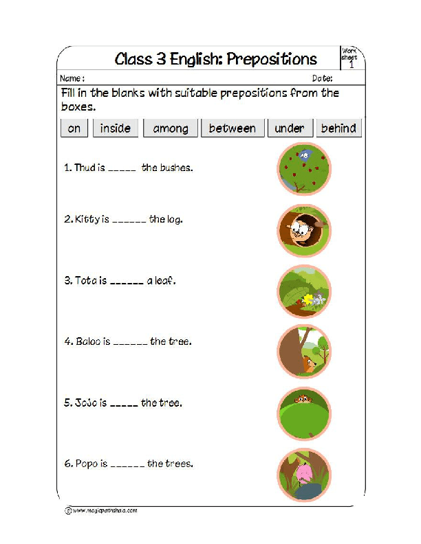 80 Printable In On Preposition Worksheets 17