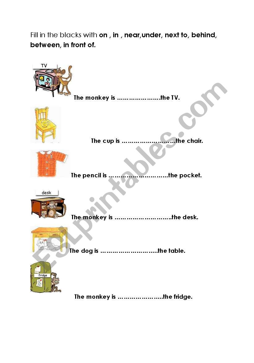 80 Printable In On Preposition Worksheets 19