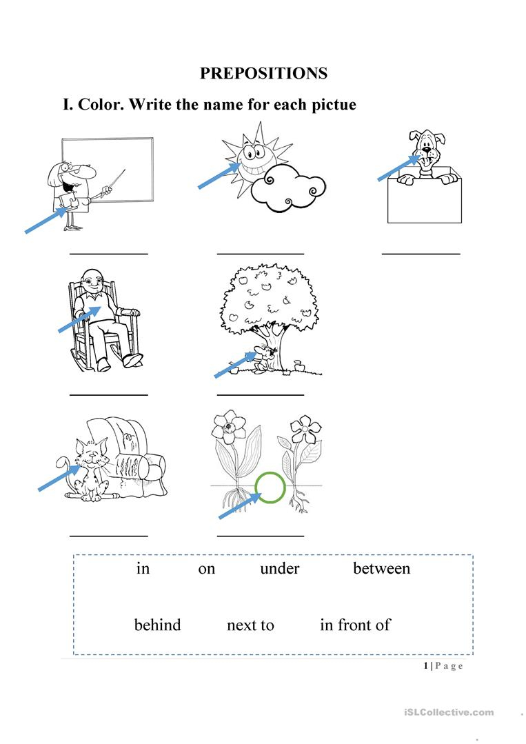 80 Printable In On Preposition Worksheets 20