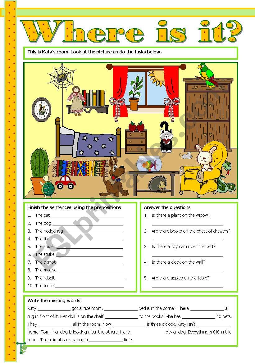 80 Printable In On Preposition Worksheets 21