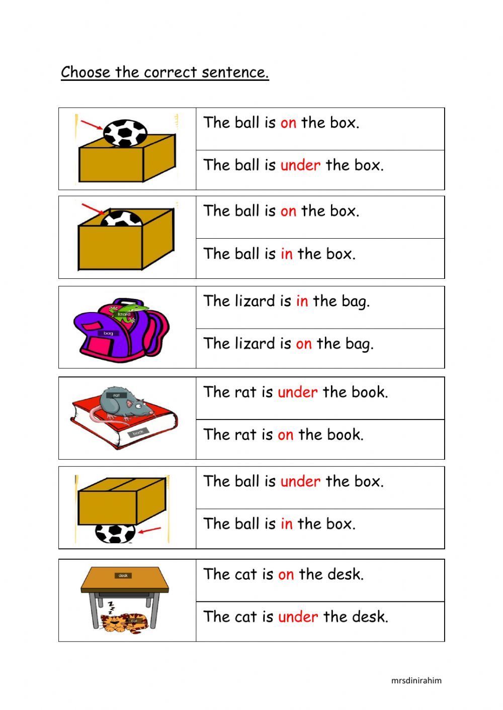 80 Printable In On Preposition Worksheets 30