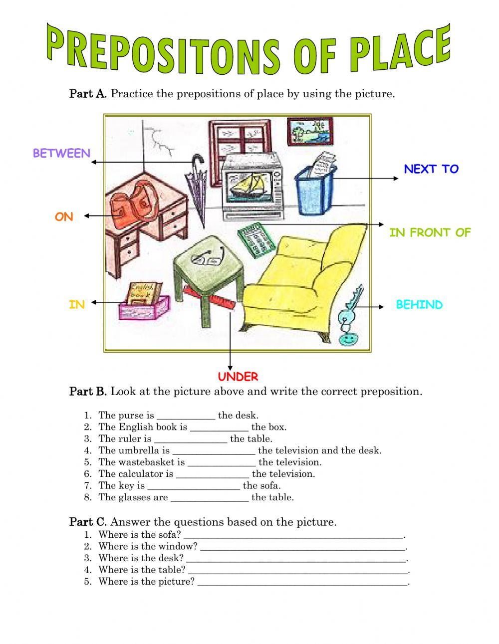 80 Printable In On Preposition Worksheets 33