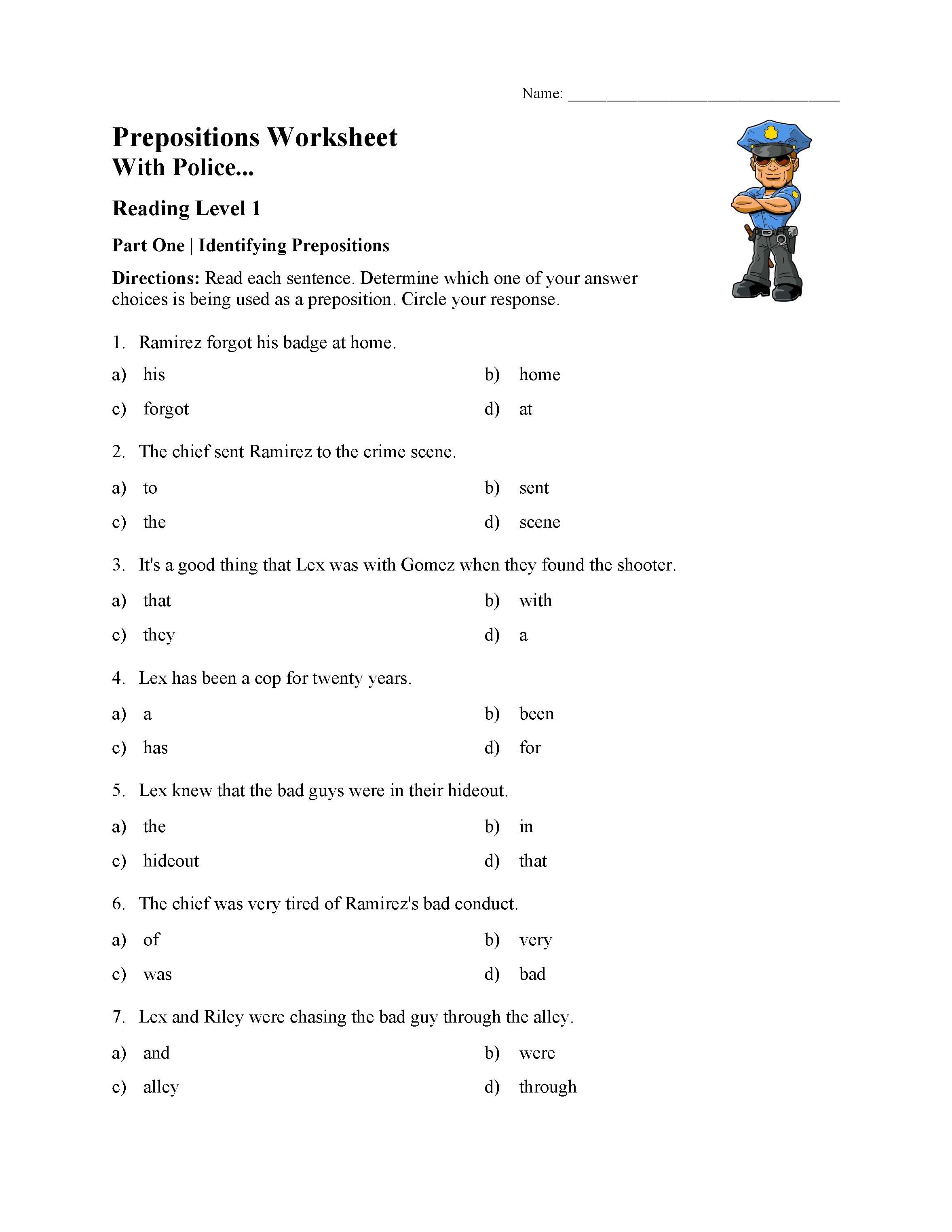 80 Printable In On Preposition Worksheets 38