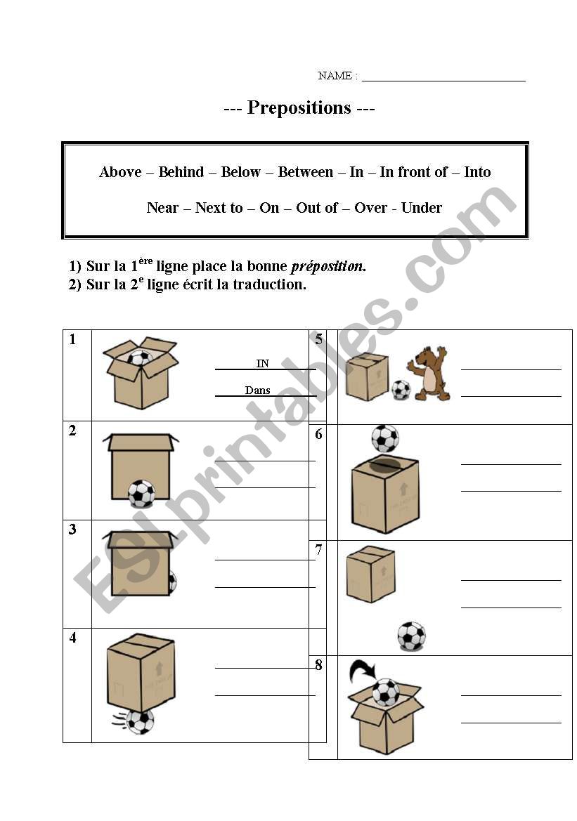 80 Printable In On Preposition Worksheets 55