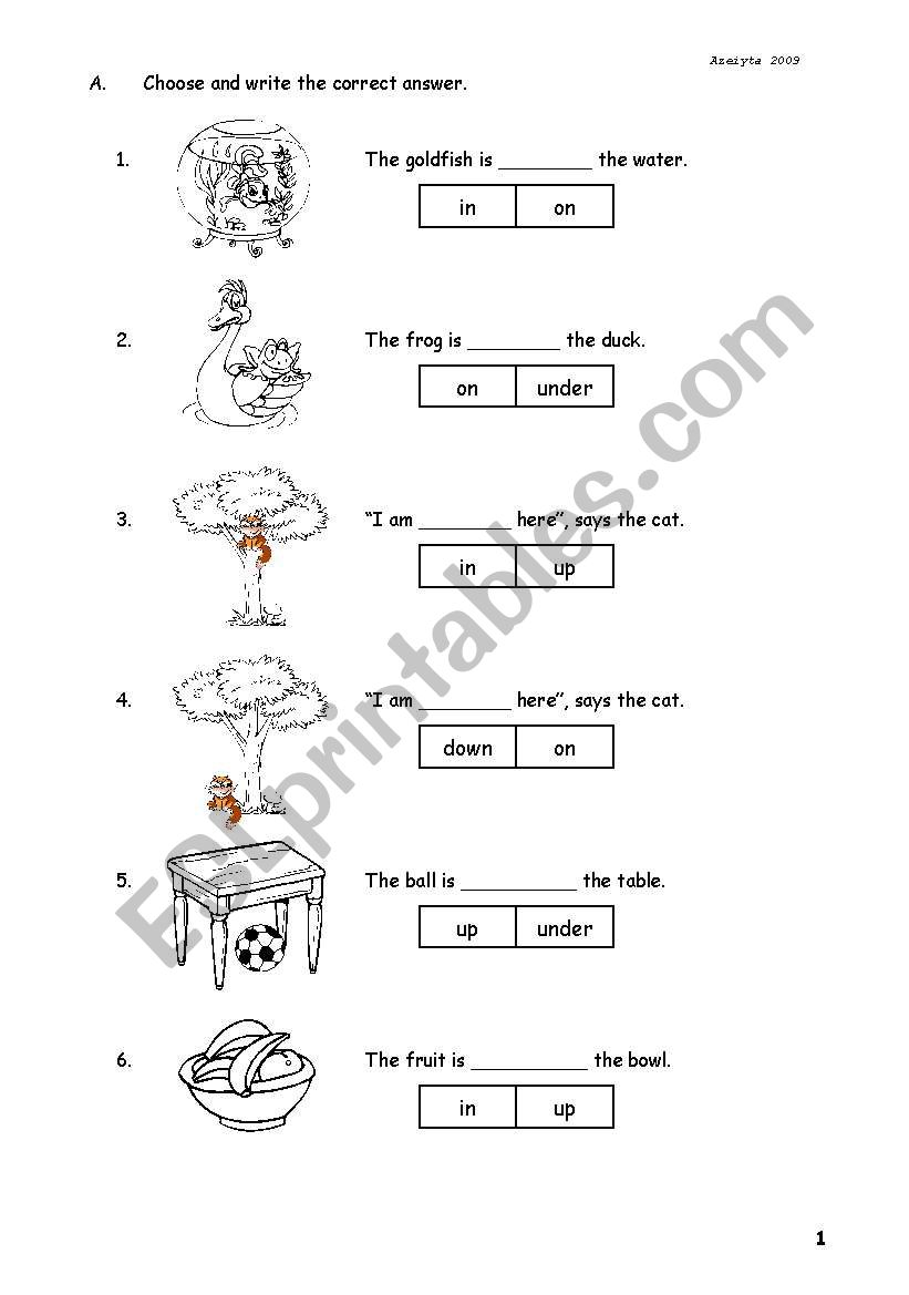 80 Printable In On Preposition Worksheets 62