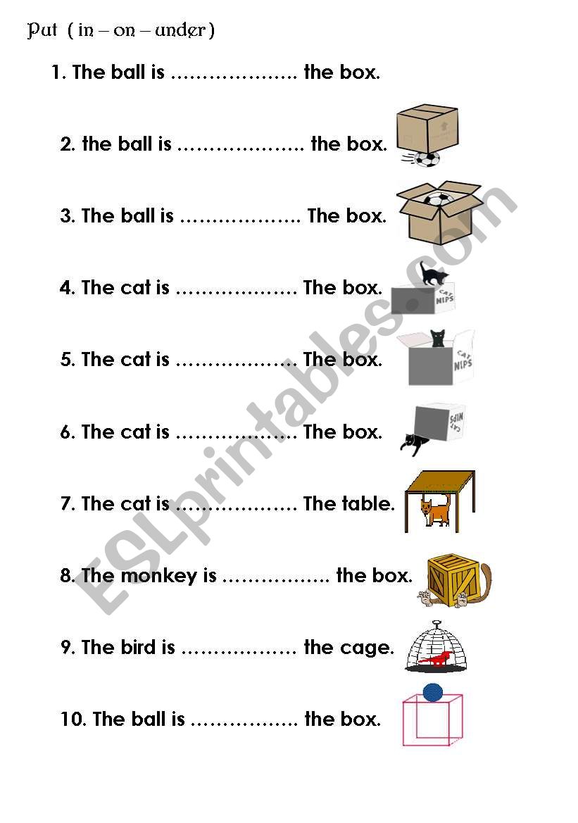 80 Printable In On Preposition Worksheets 65