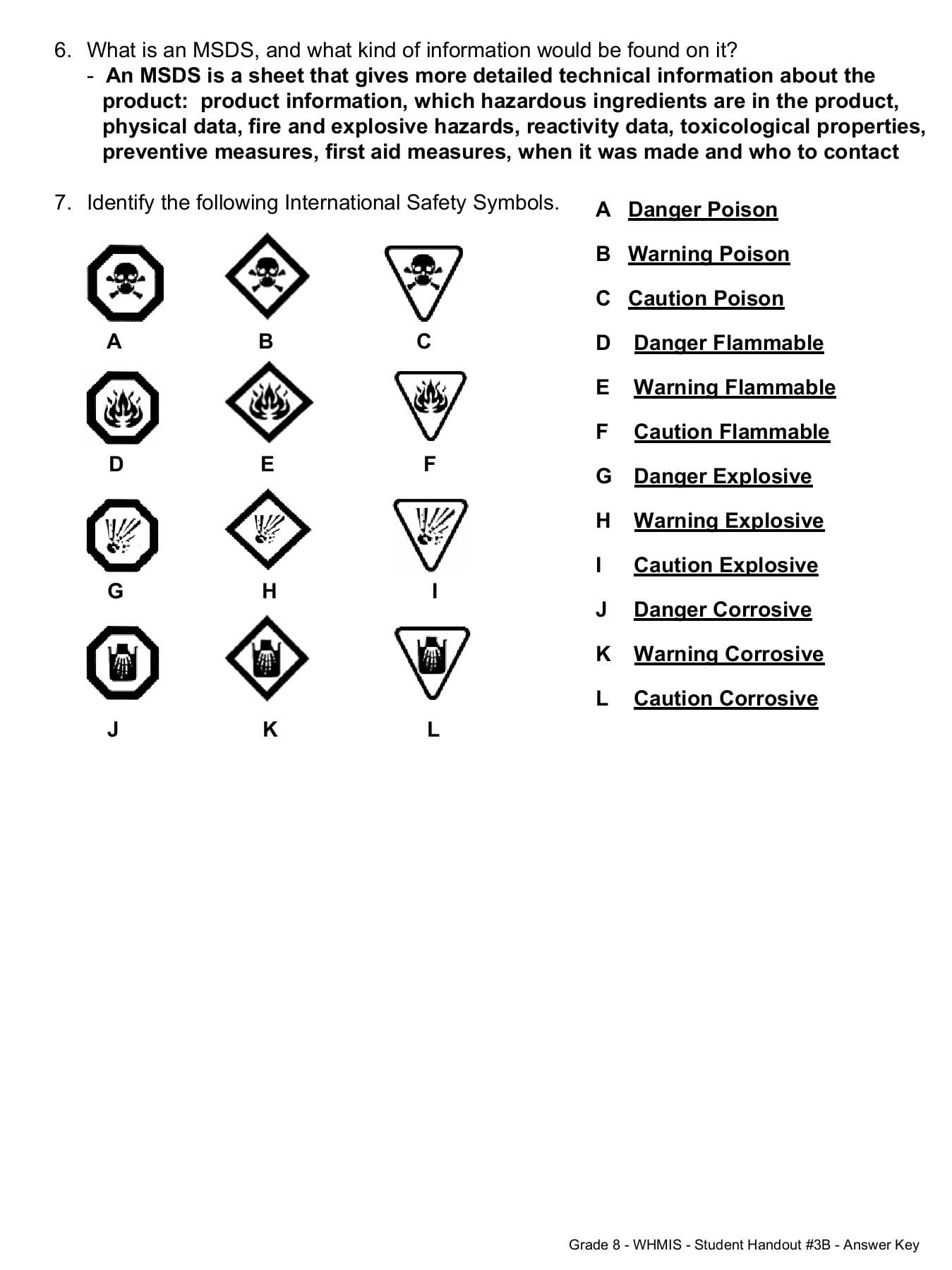 80 Printable Lab Safety Worksheet Answers 27