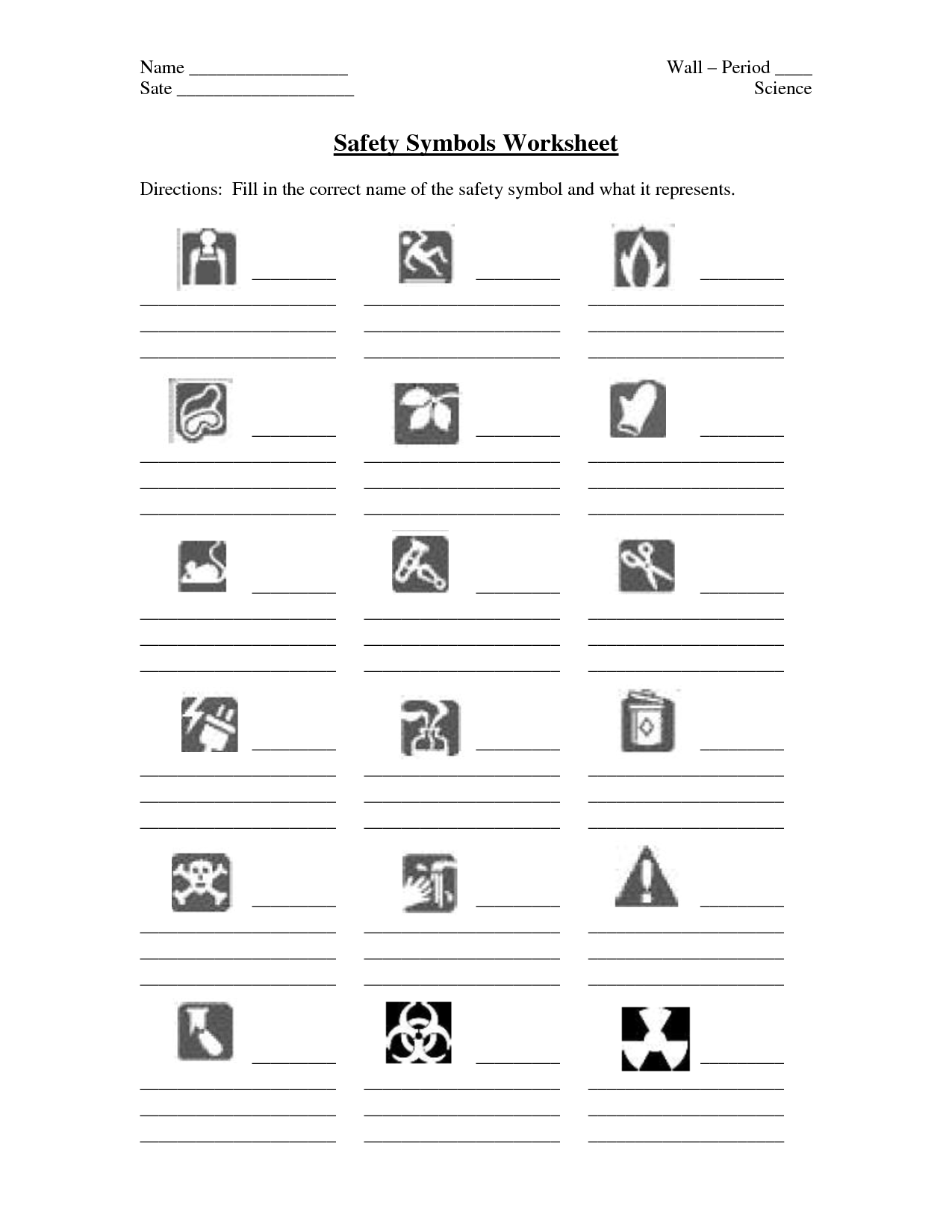 80 Printable Lab Safety Worksheet Answers 30