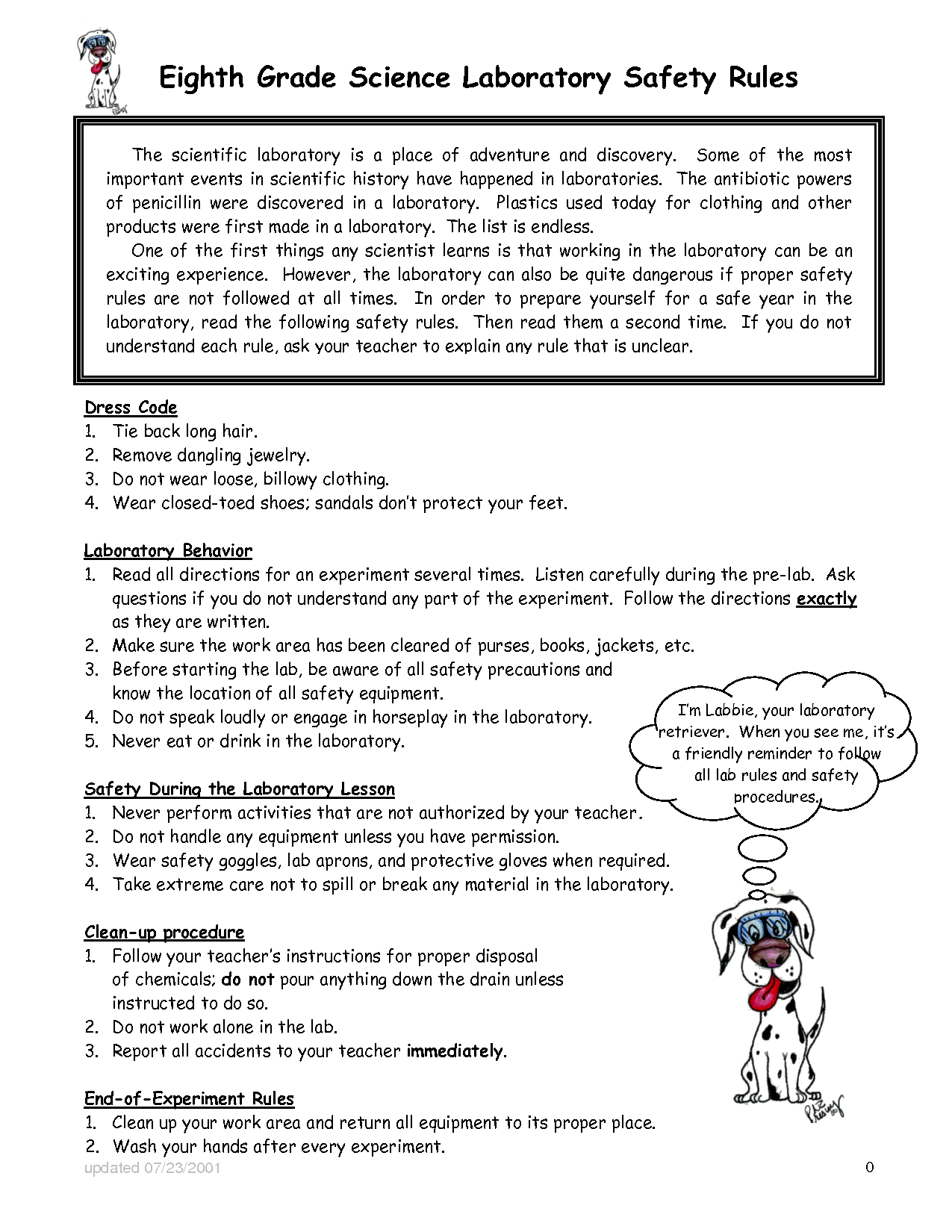 80 Printable Lab Safety Worksheet Answers 36