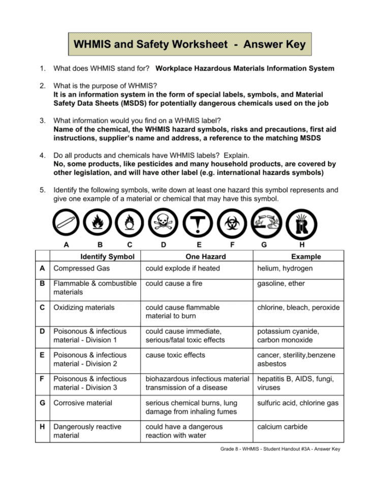 80 Printable Lab Safety Worksheet Answers 55