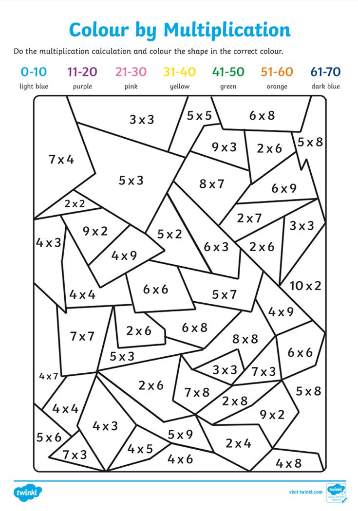 80 Printable Multiplication Worksheets To Color 24