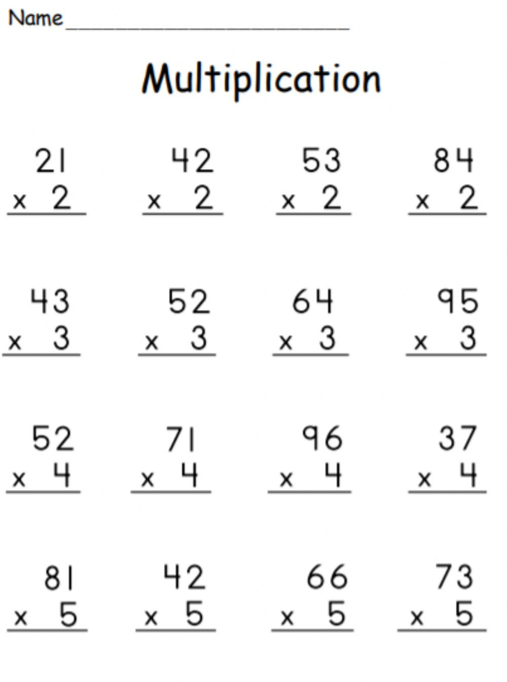 80 Printable Multiplication Worksheets To Color 57