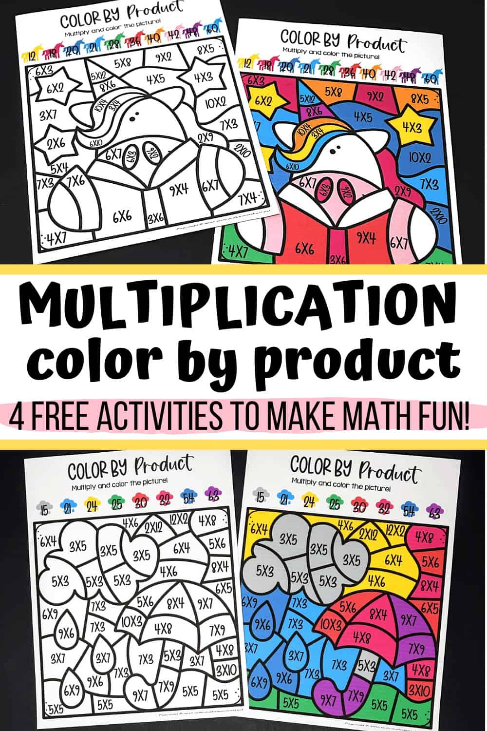 80 Printable Multiplication Worksheets To Color 6