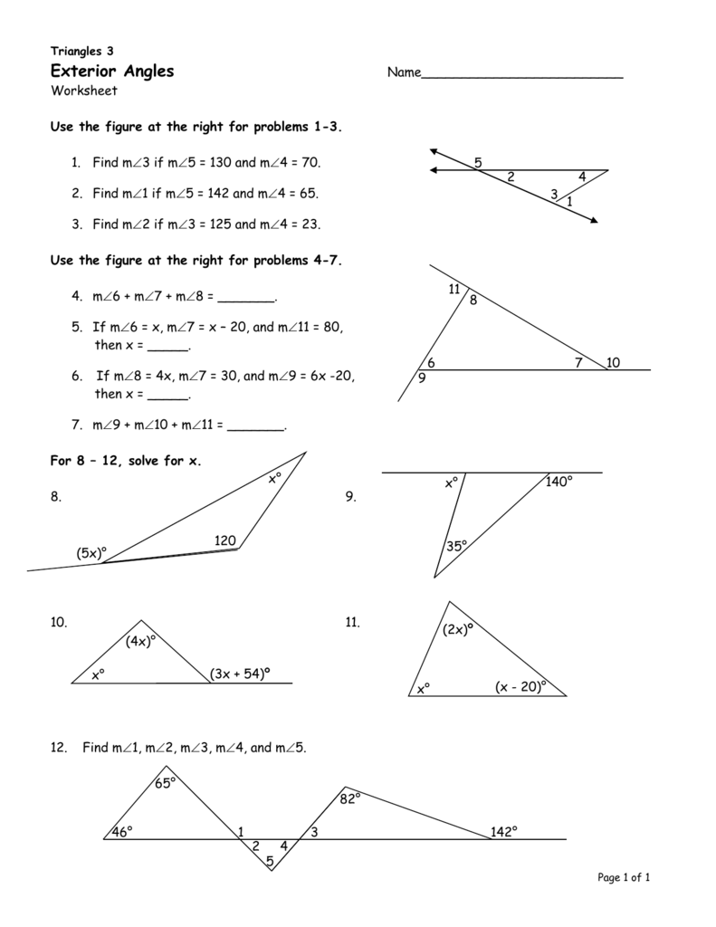 80 Printable Names Of Angles Worksheet 17