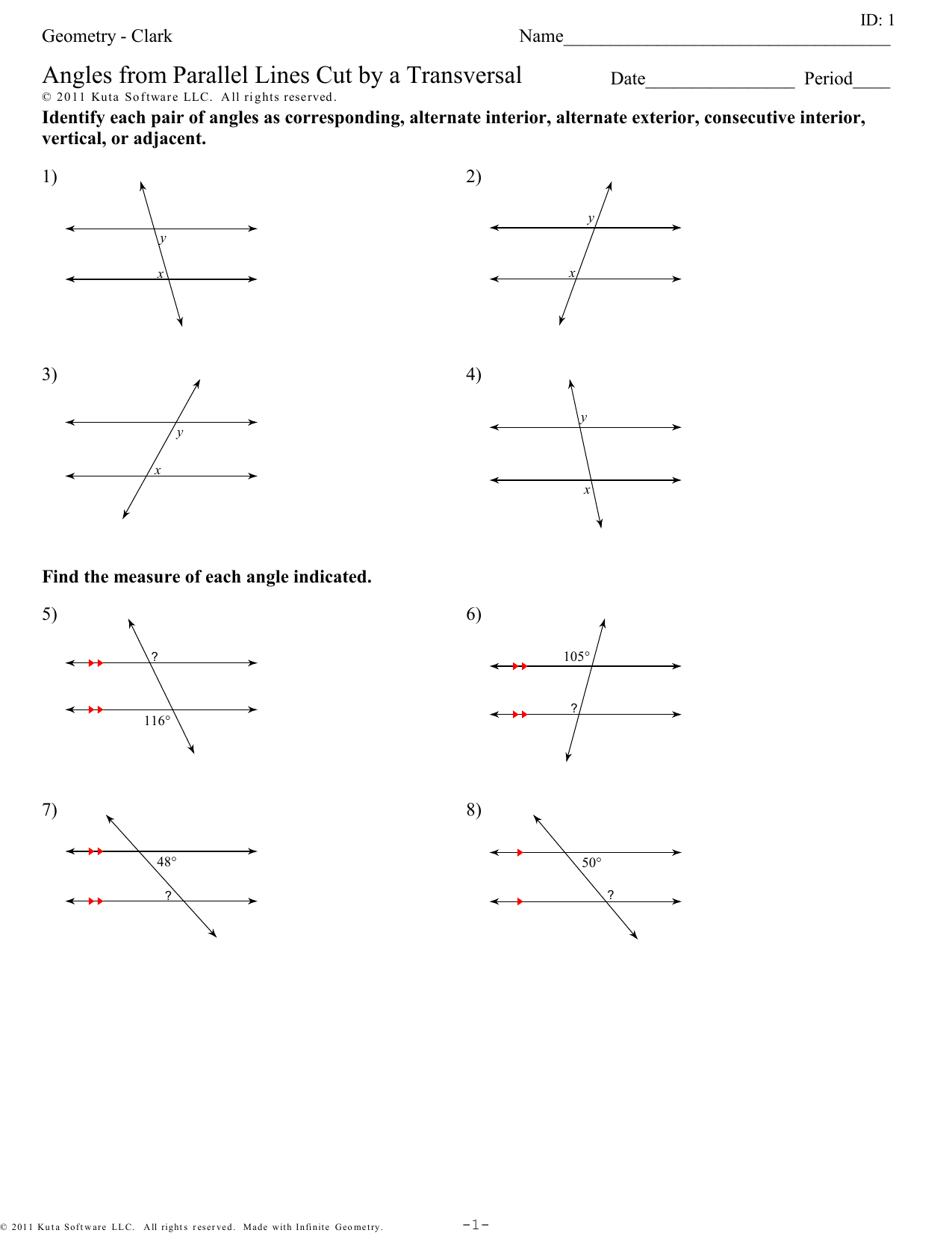 80 Printable Names Of Angles Worksheet 44