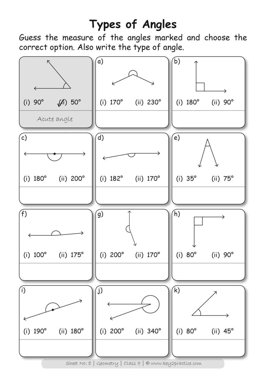 80 Printable Names Of Angles Worksheet 46