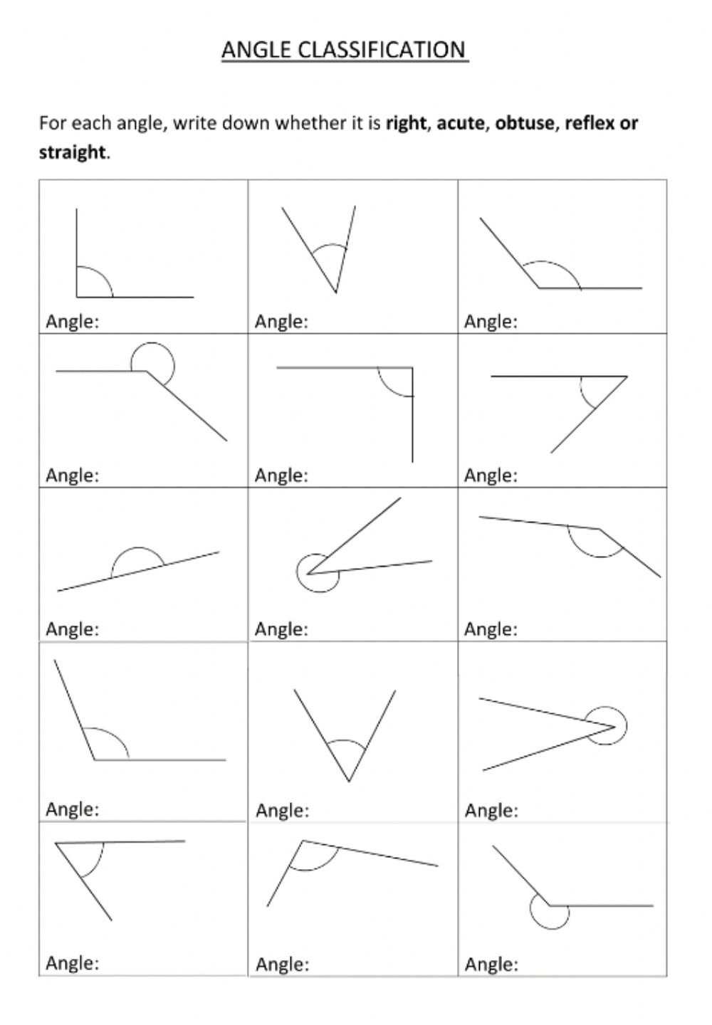 80 Printable Names Of Angles Worksheet 47