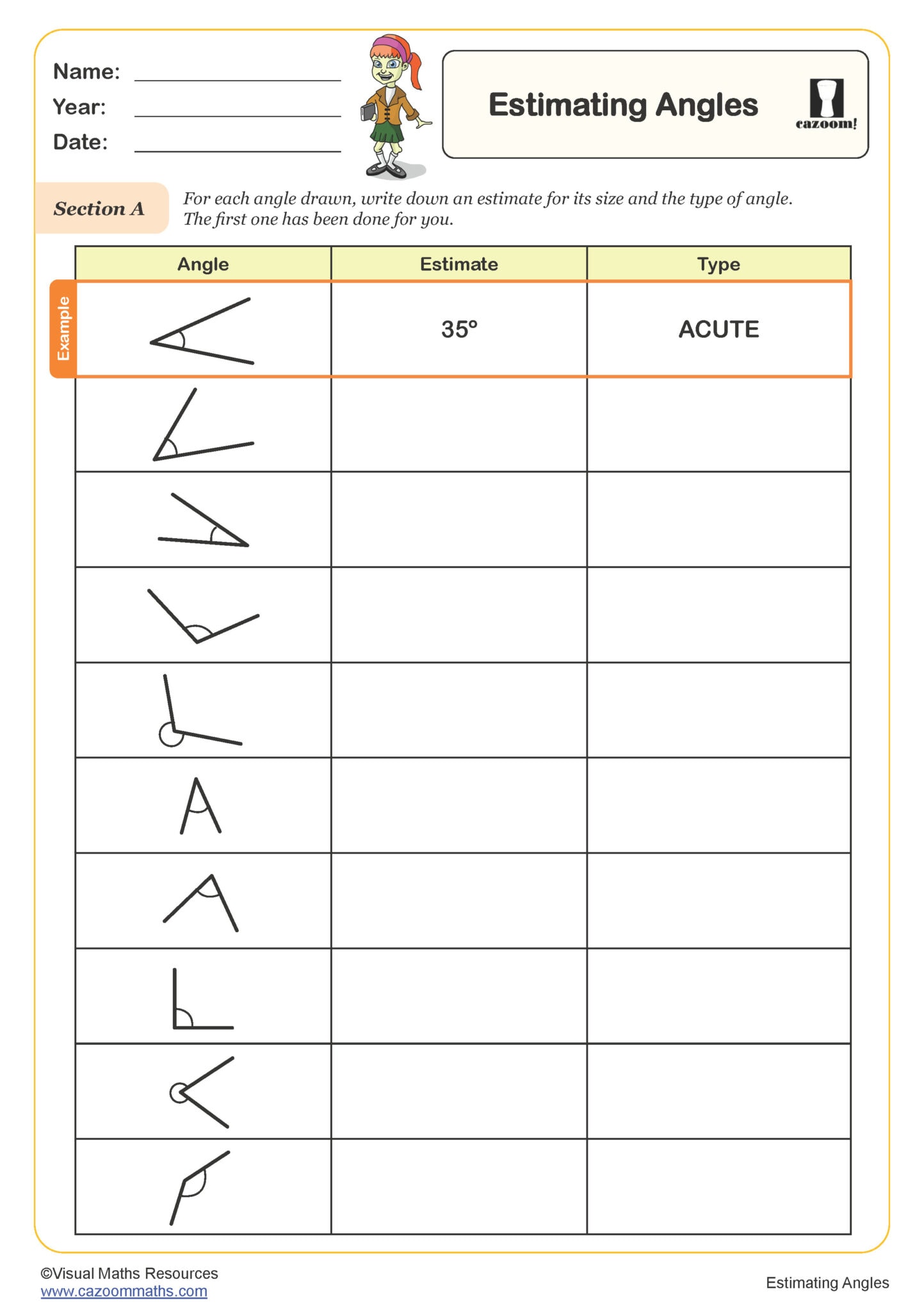 80 Printable Names Of Angles Worksheet 57