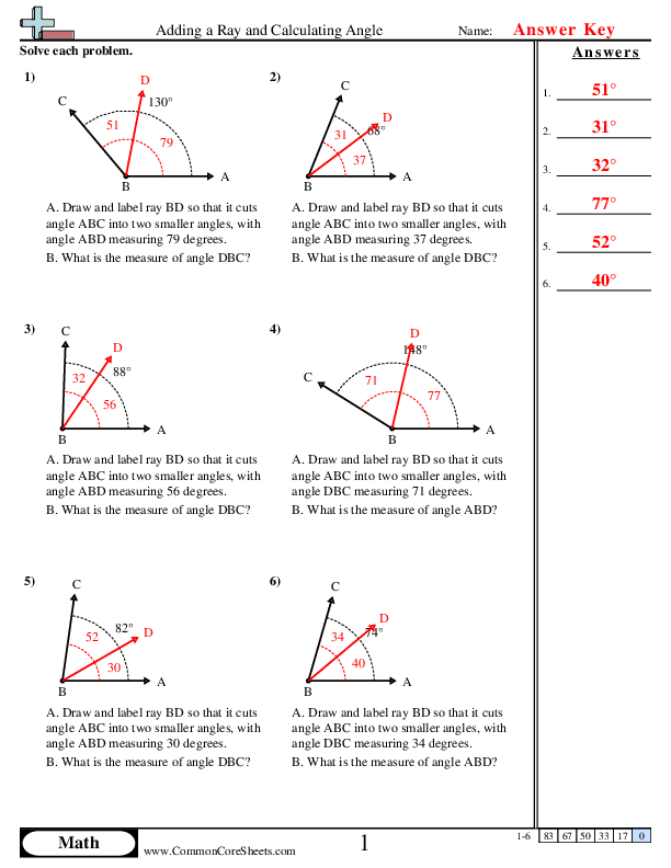 80 Printable Names Of Angles Worksheet 66