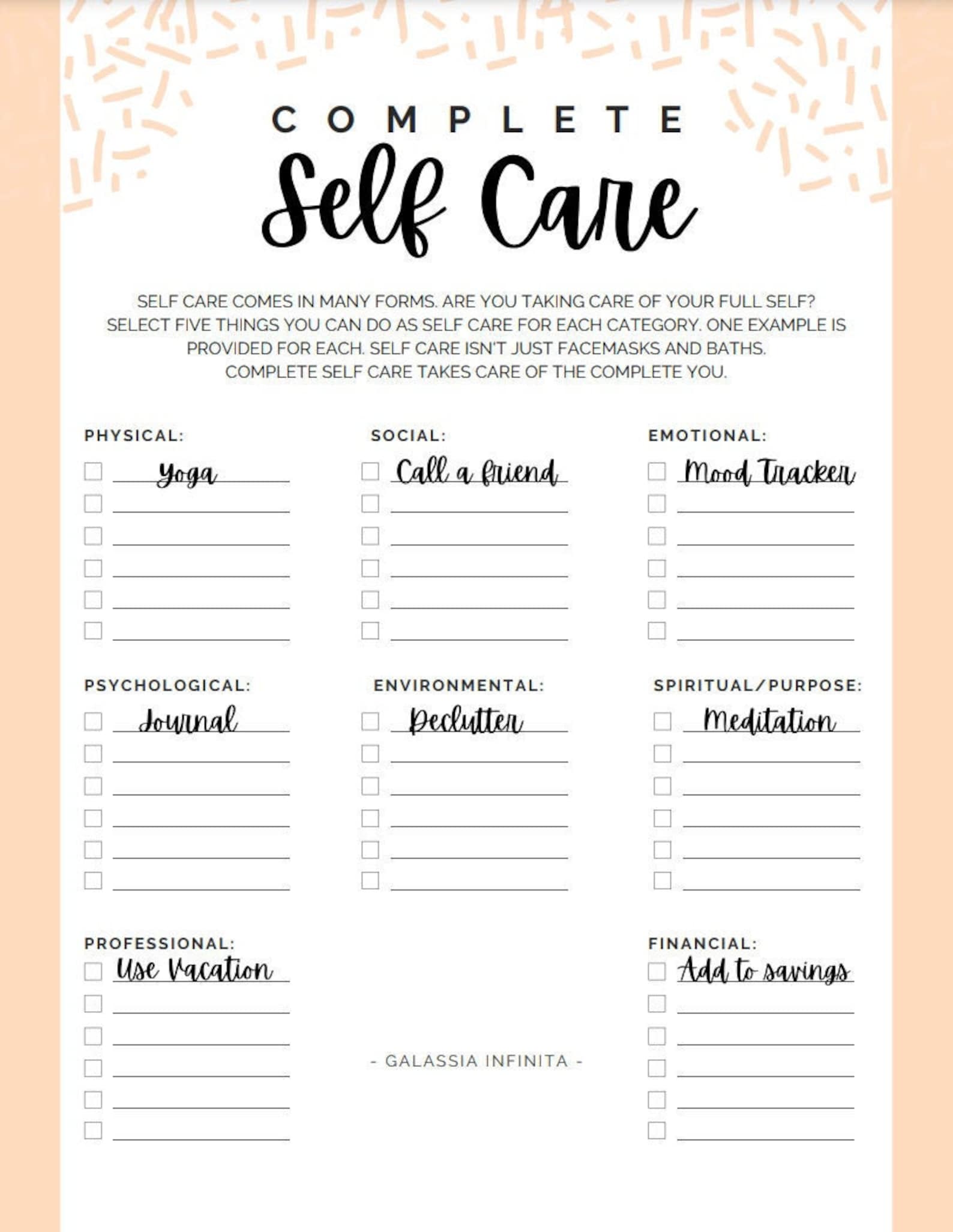 80 Printable Self Care Activity Worksheets 1