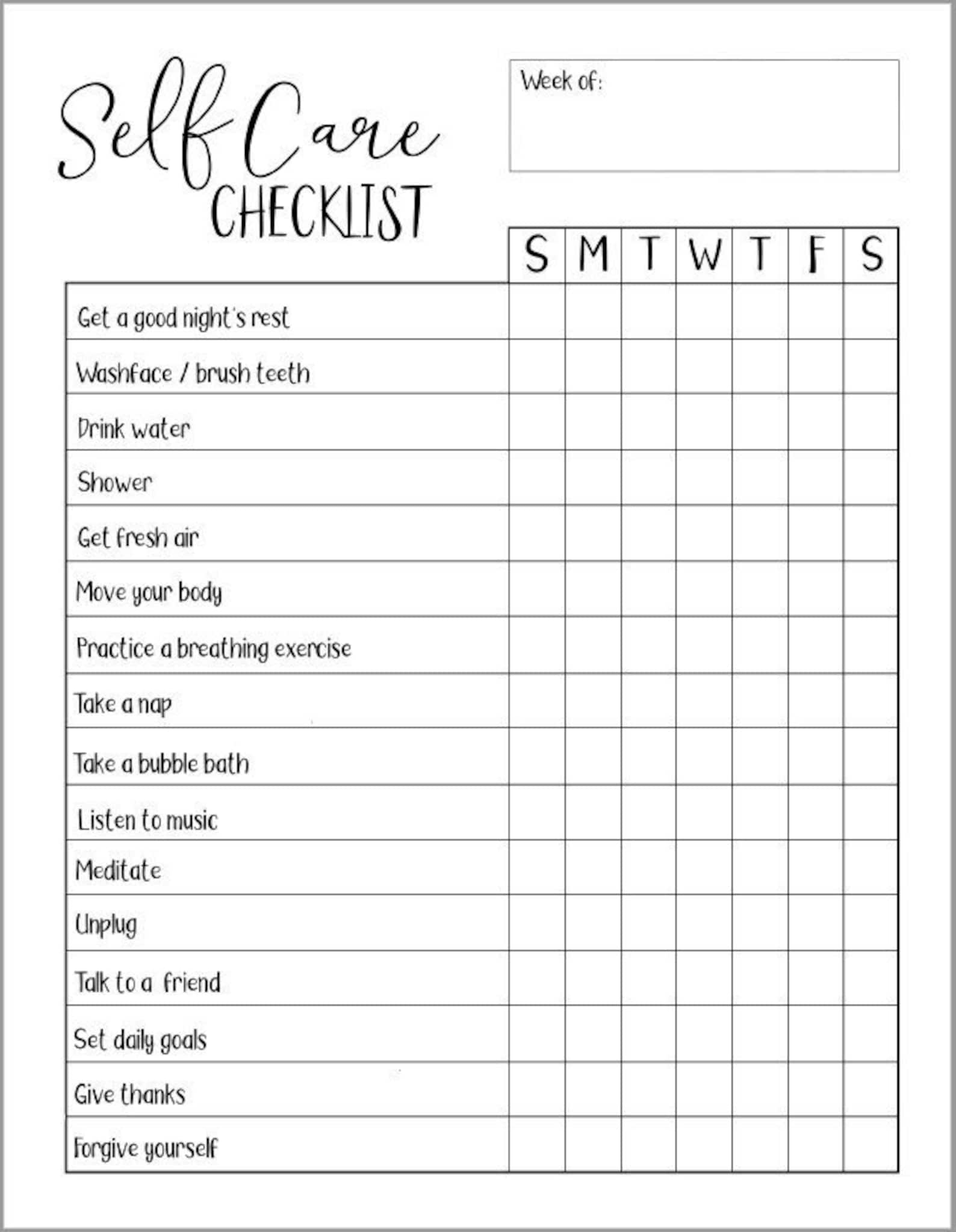 80 Printable Self Care Activity Worksheets 2