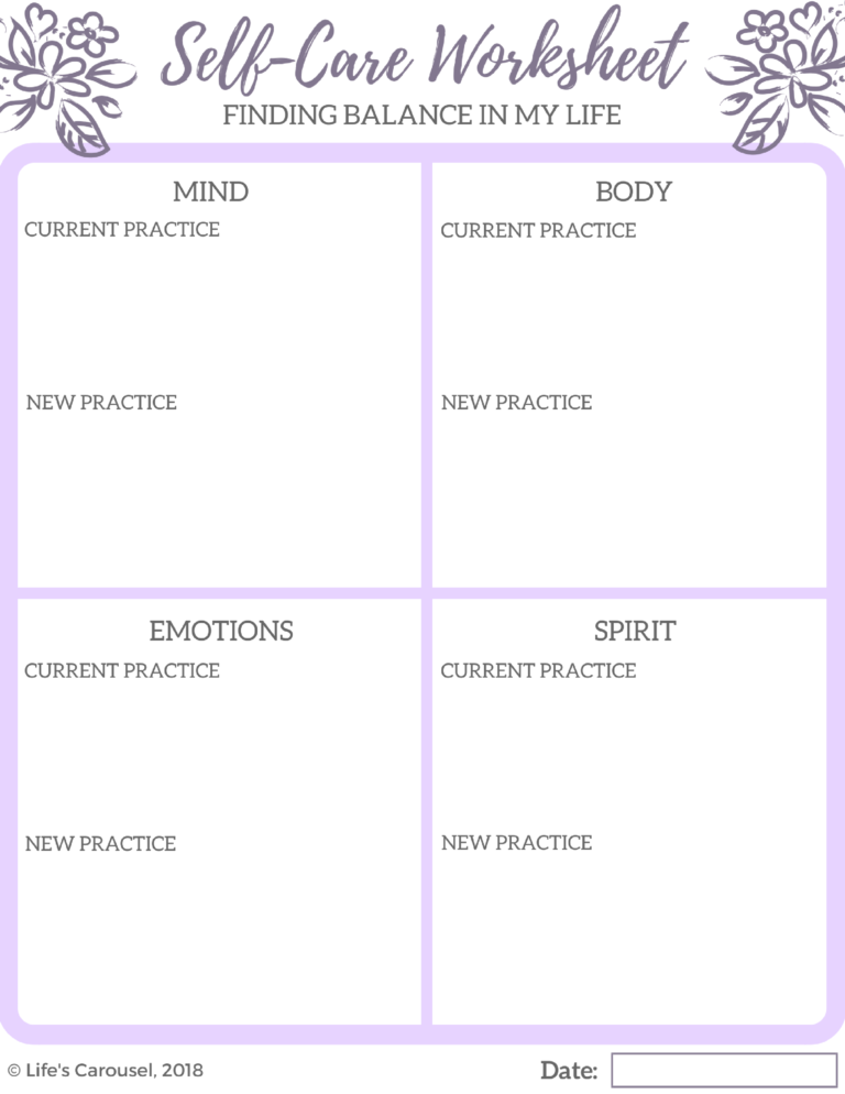 80 Printable Self Care Activity Worksheets 77