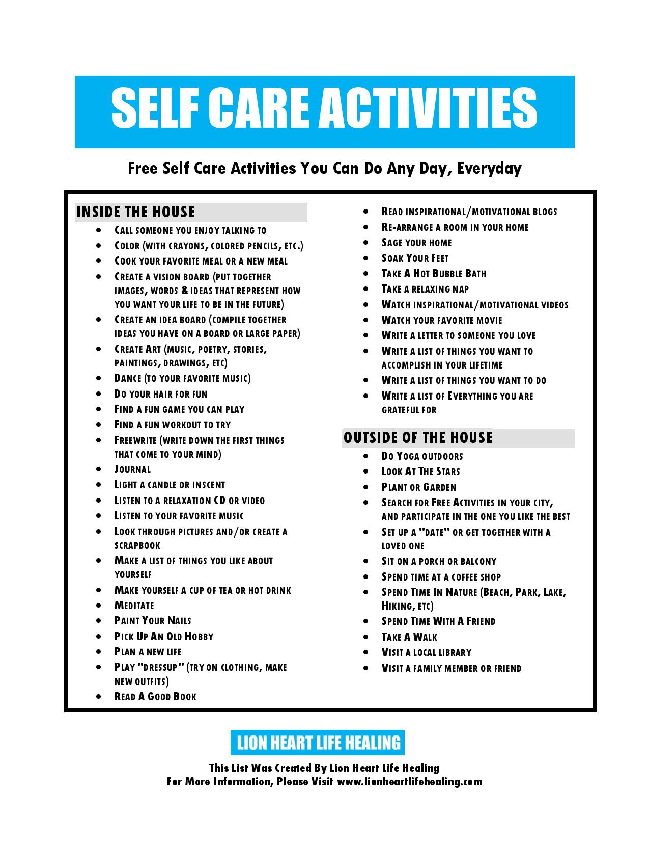 80 Printable Self Care Activity Worksheets 78