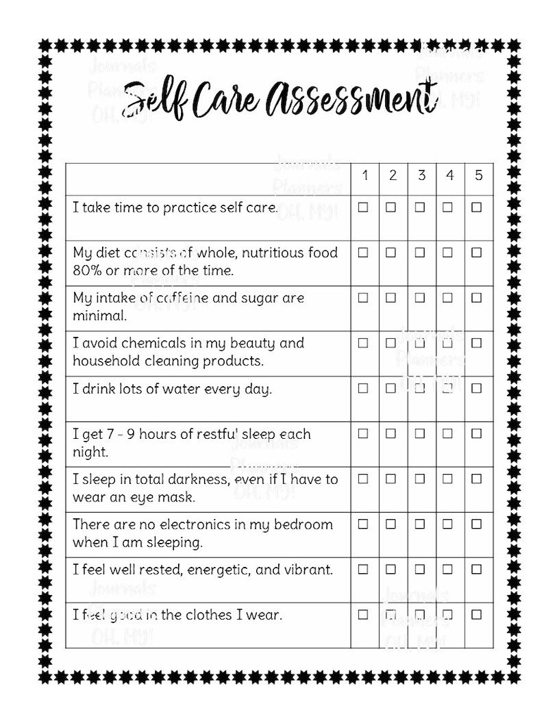 80 Printable Self Care Activity Worksheets 80