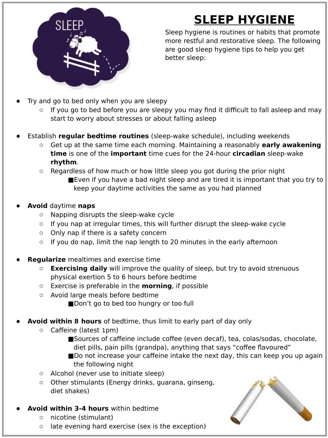 80 Printable Sleep Hygiene Worksheet Pdf 31