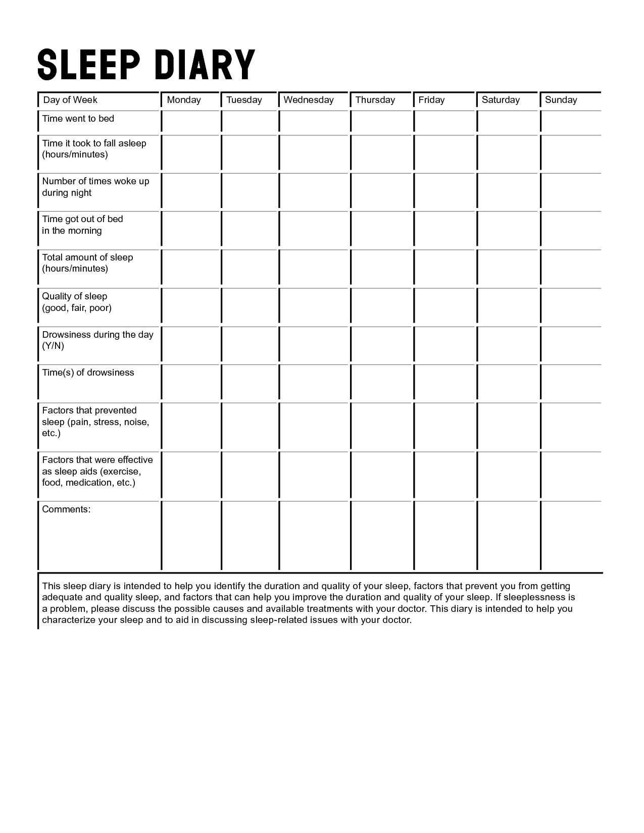 80 Printable Sleep Hygiene Worksheet Pdf 53