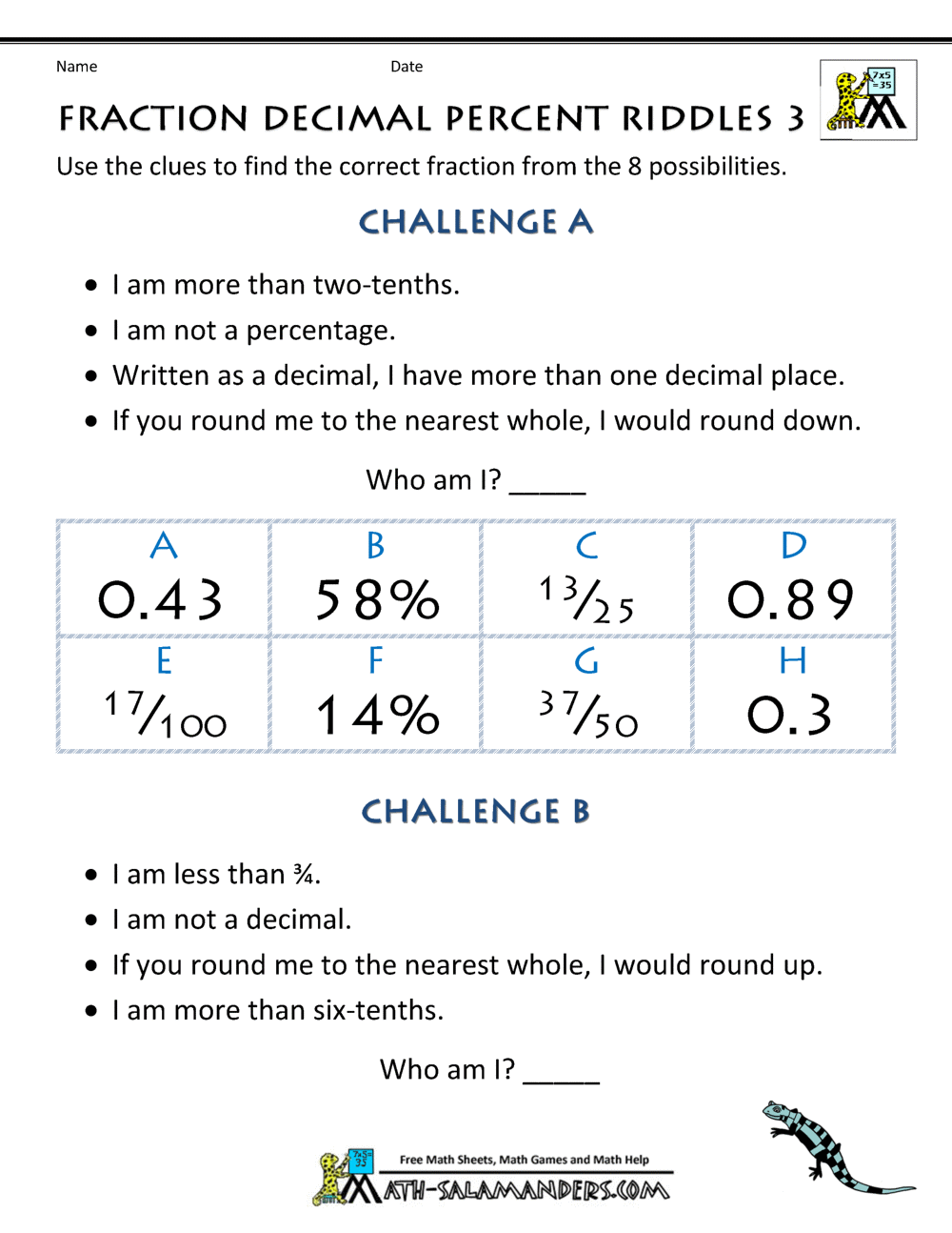 85 Decimal To Percent Worksheet 53