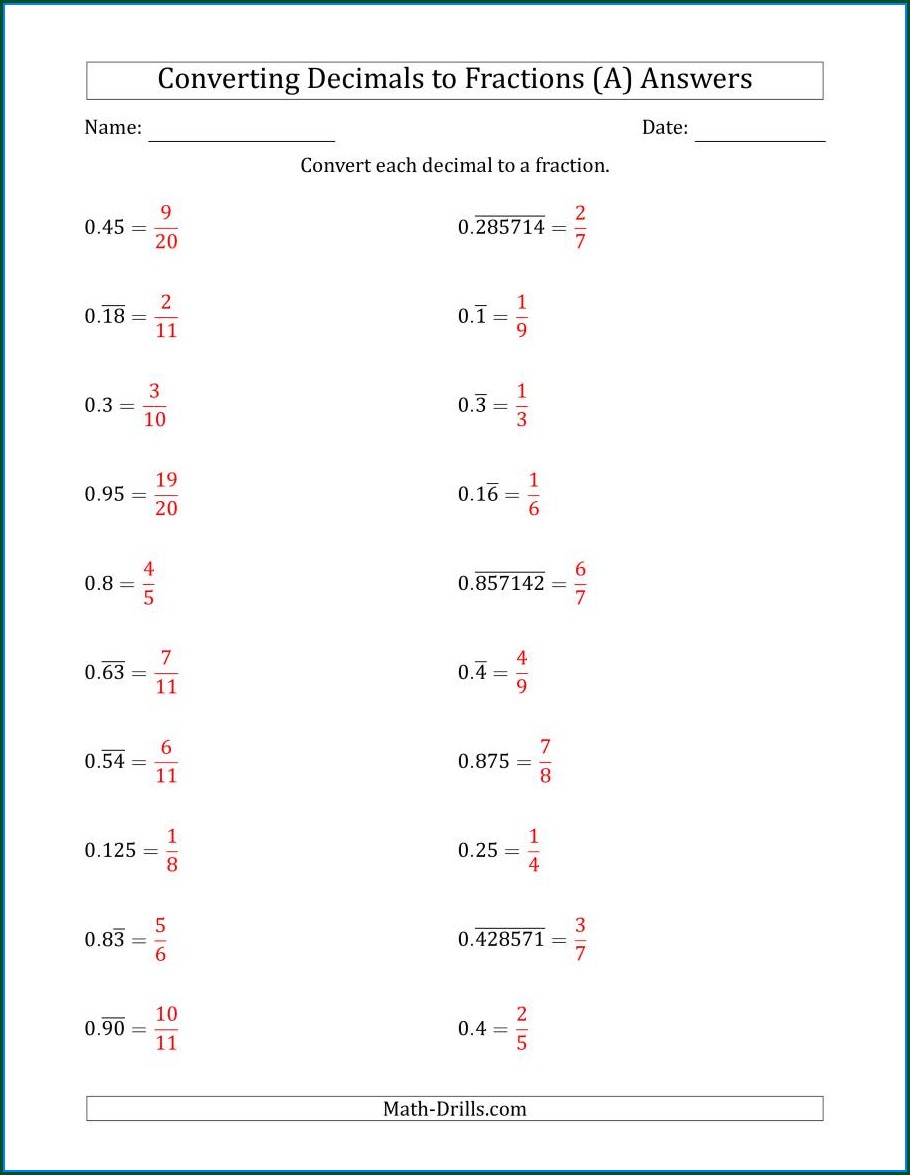 85 Decimal To Percent Worksheet 9