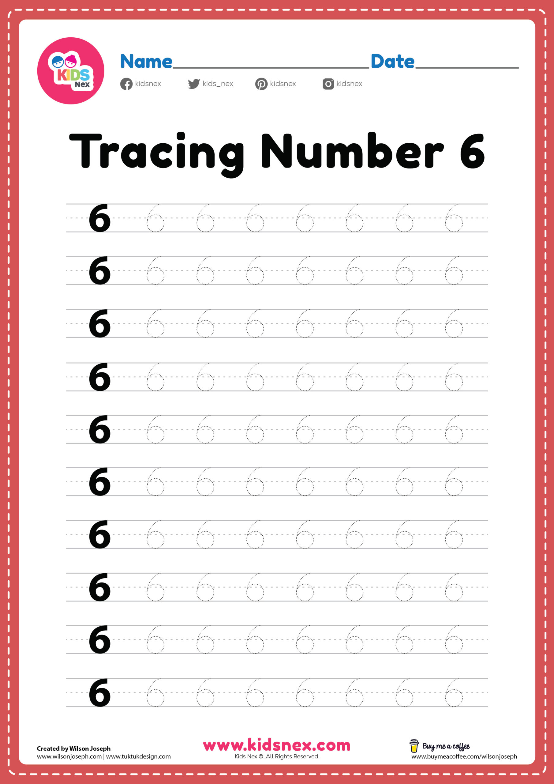 85 Number 6 Worksheet Preschool 1