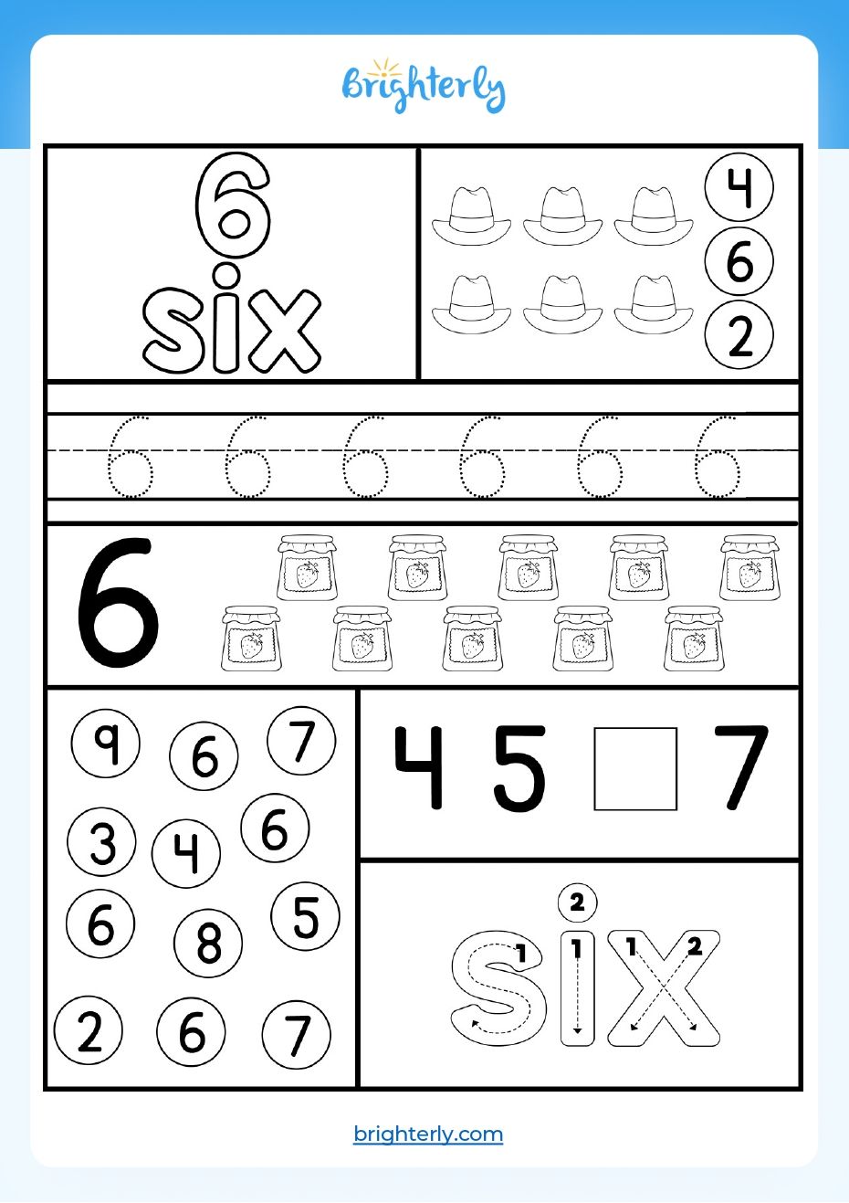 85 Number 6 Worksheet Preschool 23