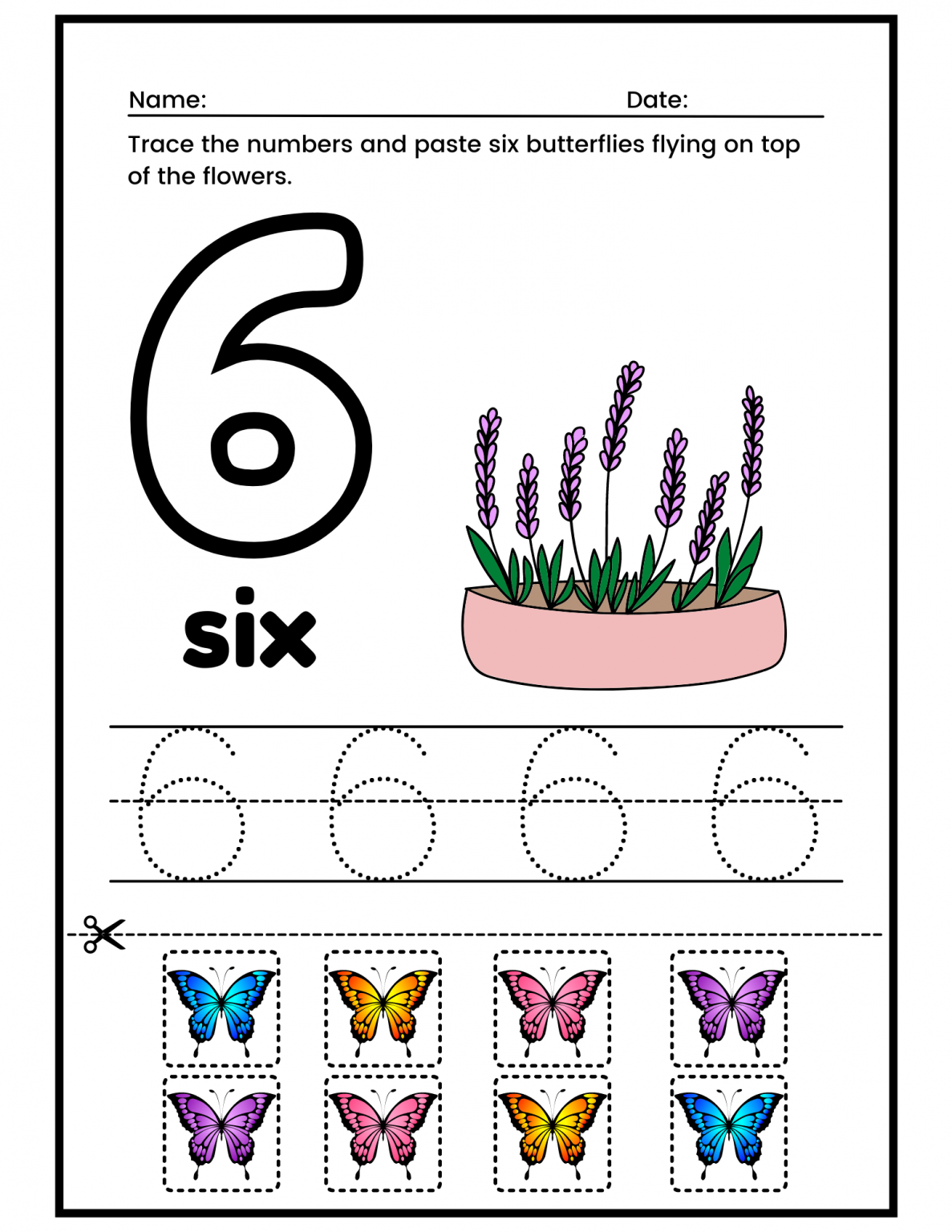 85 Number 6 Worksheet Preschool 26