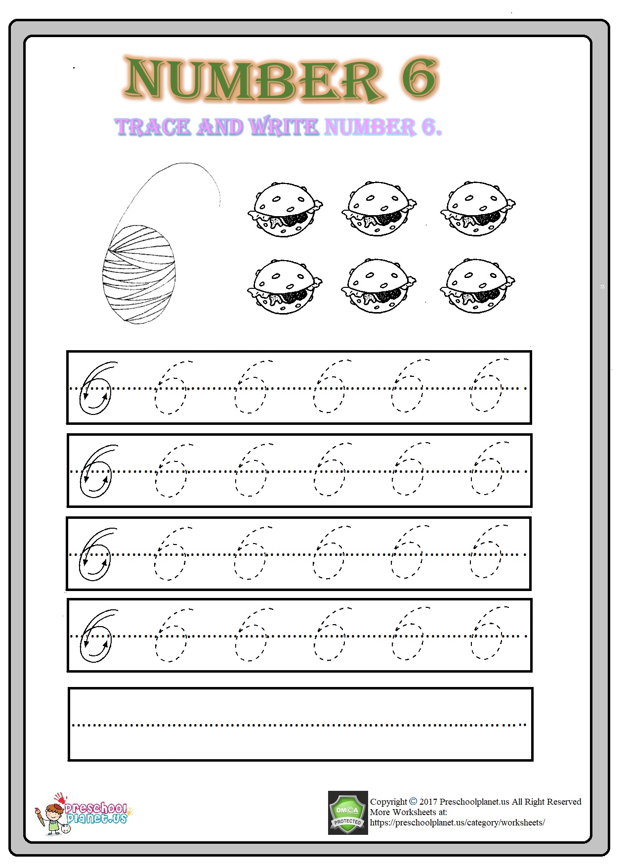 85 Number 6 Worksheet Preschool 32