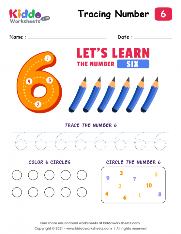 85 Number 6 Worksheet Preschool 34